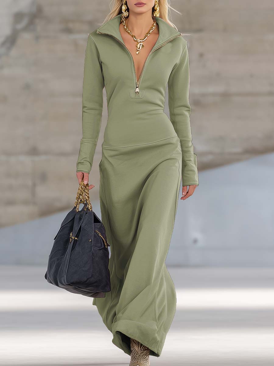 Maya | Elegantes Maxikleid Langarm – Vielseitig, Bequem & Perfekt für Damen 11