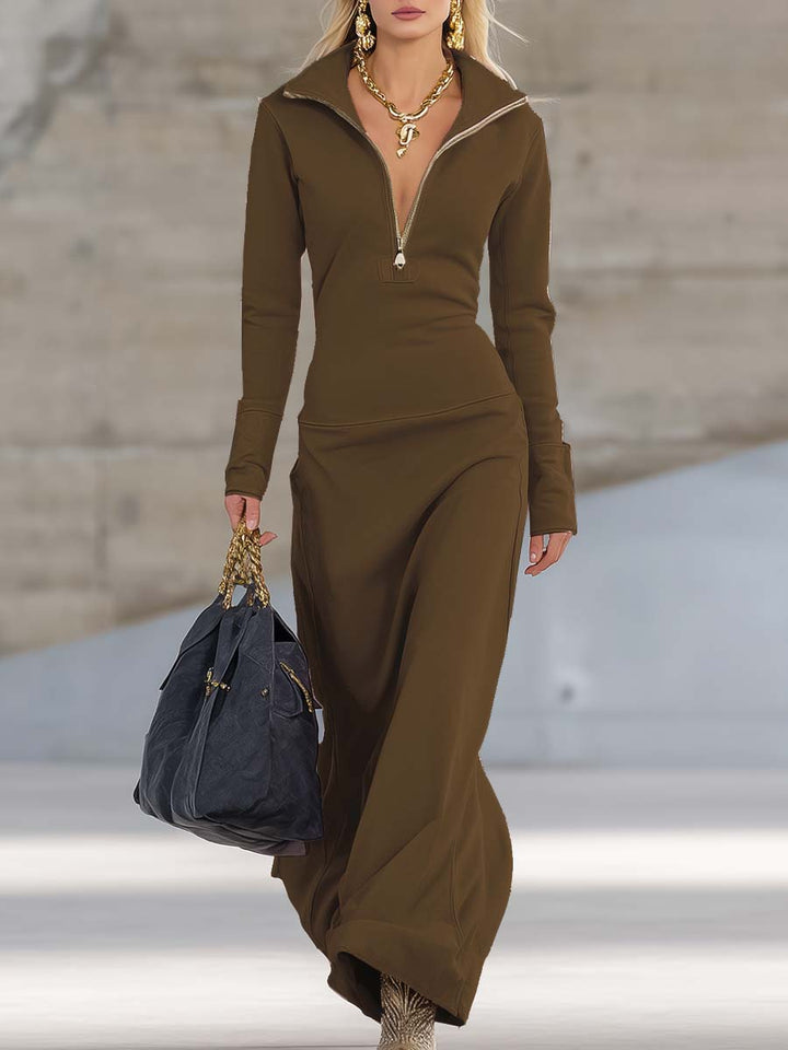Maya | Elegantes Maxikleid Langarm – Vielseitig, Bequem & Perfekt für Damen 9
