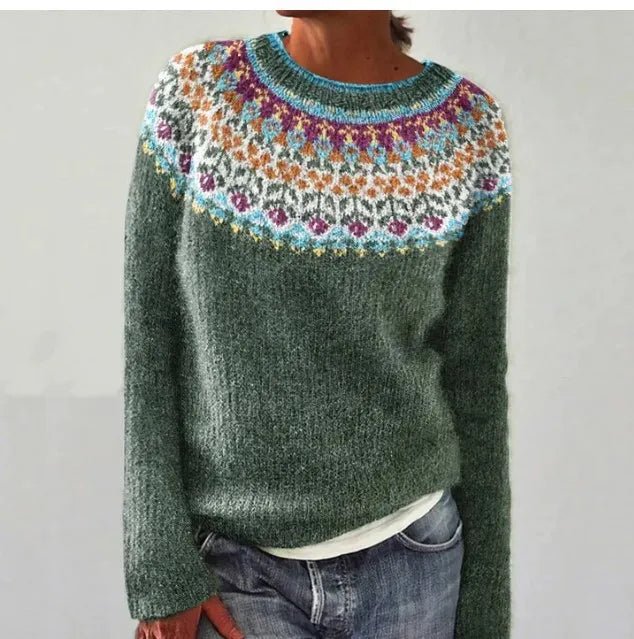 Maya | Lebhafter, gestreifter Retro-Strickpullover in lockerer Passform 3