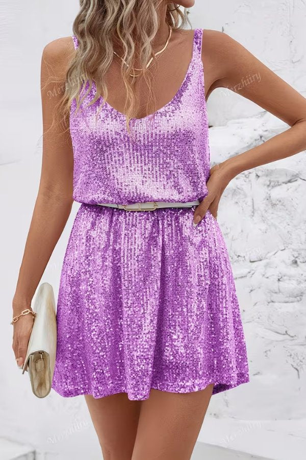 Mia | Glamouröses und bequemes Pailletten Minikleid 6