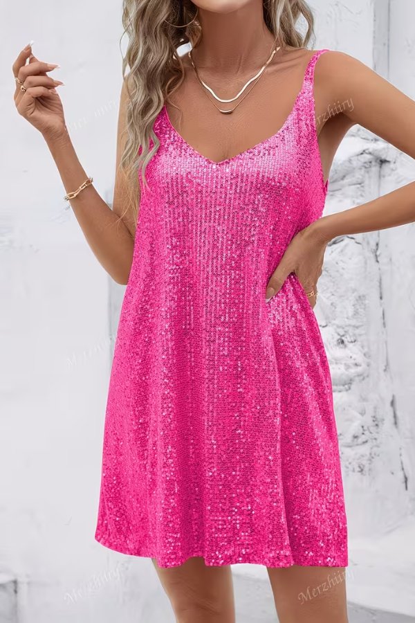 Mia | Glamouröses und bequemes Pailletten Minikleid 8