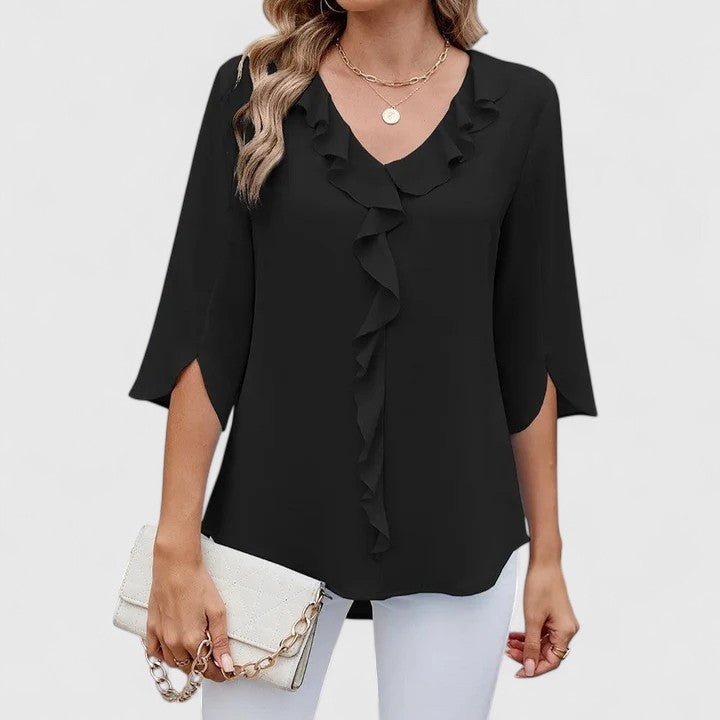 Mila | Bequeme und elegante Chiffonbluse mit Rüschen 4