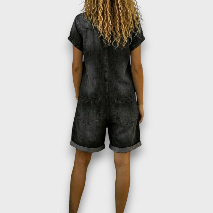 Mila | Damen Jumpsuit Overall Kurz Lässig Bequem Sommer Stil 3