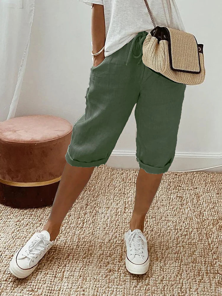Mila | Damen Shorts Kurze Hosen Sommer Relaxed Fit Atmungsaktiv 3