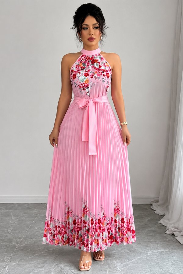 Mila | Elegantes und romantisches Blumenmuster Midikleid 0