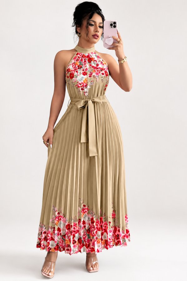 Mila | Elegantes und romantisches Blumenmuster Midikleid 14