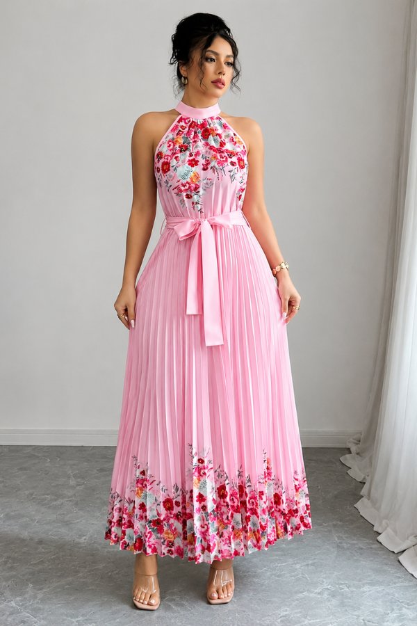 Mila | Elegantes und romantisches Blumenmuster Midikleid 2