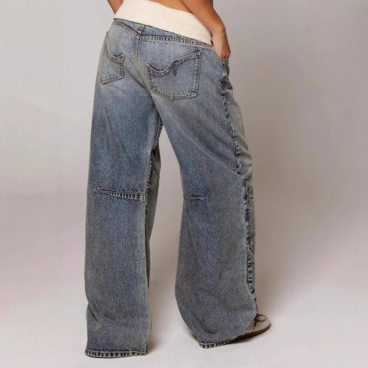 Mila | Schwarze Baggy Jeans Damen – Vintage, Bequem & Trendy im Y2K-Stil 6