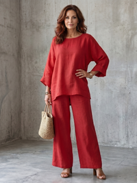 Maria | Elegant set of tunic and flowing pants