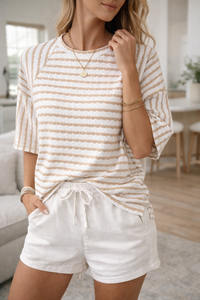 Andrea | Striped T-shirt with relaxed fit and coastal flair
