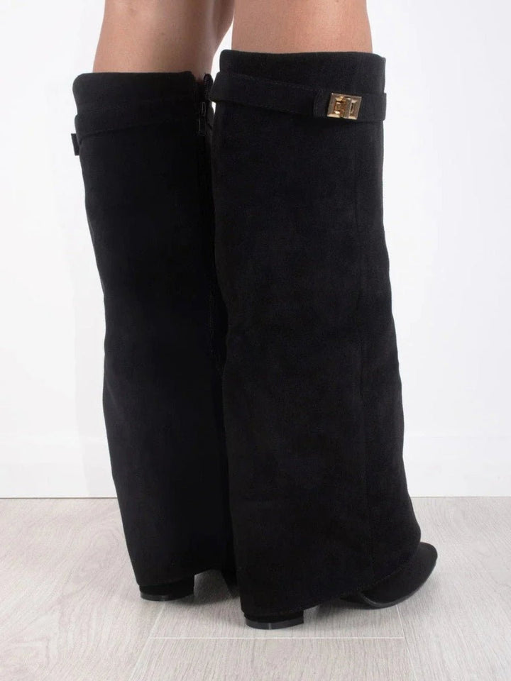 Mira | Elegante, Bequeme &amp; Vielseitige Kniehohe Wildlederstiefel 7