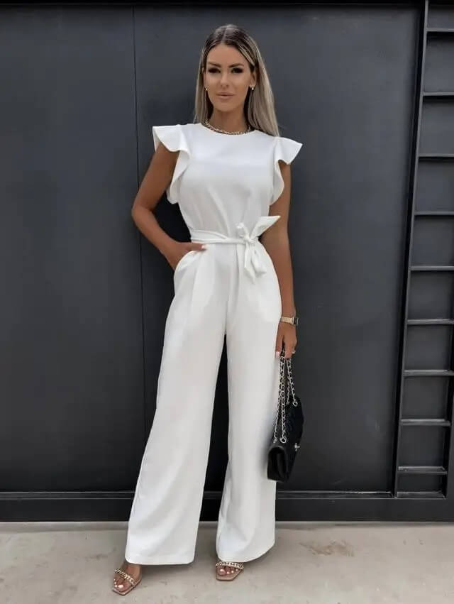Mira | Eleganter Damen Jumpsuit – Flatterärmel, Weites Bein & Perfekt für Festliche Anlässe 4