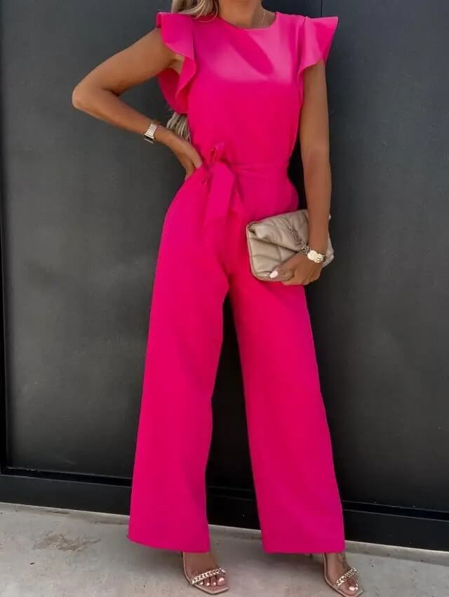 Mira | Eleganter Damen Jumpsuit – Flatterärmel, Weites Bein & Perfekt für Festliche Anlässe 6