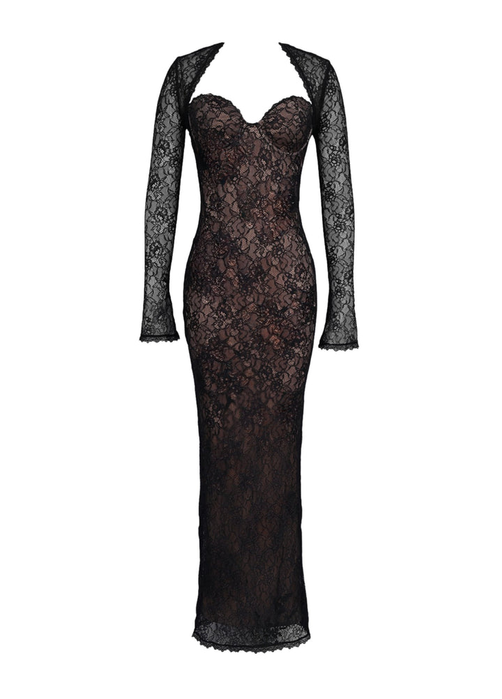 Mira | Elegantes Spitzen-Maxikleid für besondere Anlässe 0