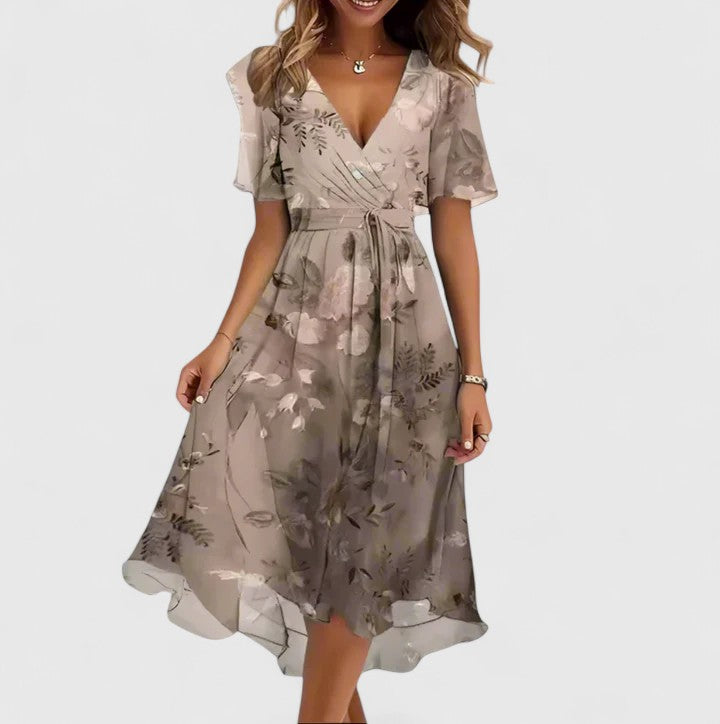 Mira | Elegantes, Fließendes Kurzkleid mit Blumenmuster – Festliche Kleider für Damen 7