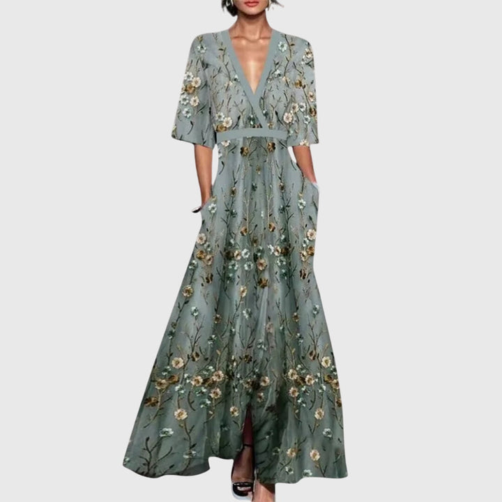Mira | Festliches Kleid Damen Floral Elegantes Design Tailliert 2