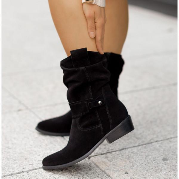 Mira | Stiefeletten Damen Schwarz Ergonomisch Bequem Elegant 4