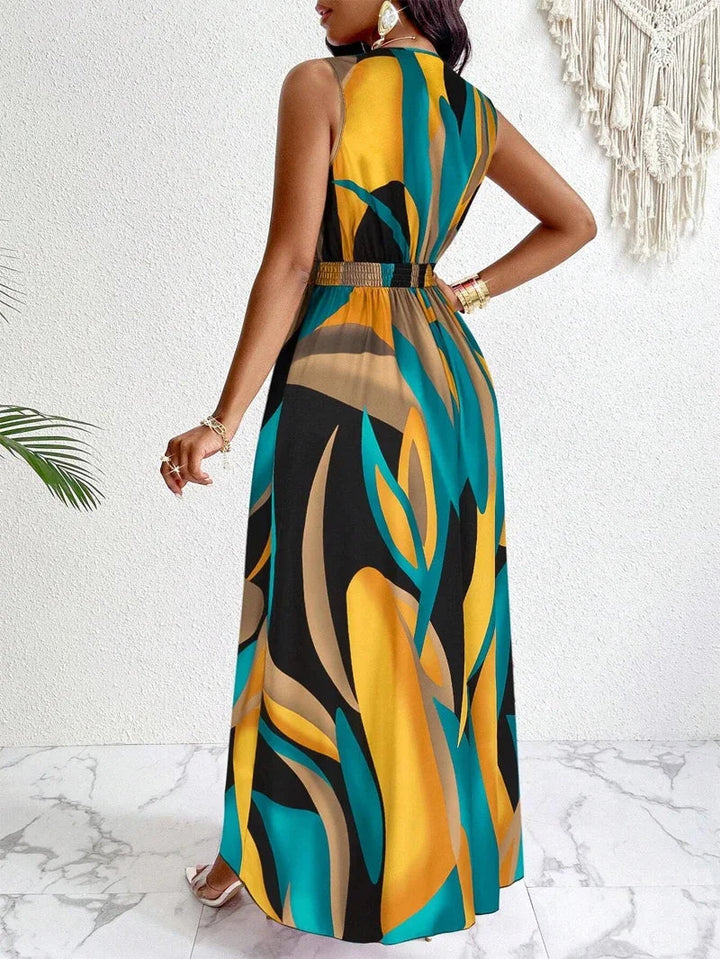 Mirella | Elegantes, Abstraktes Maxikleid für Damen – Fließend & Ideal für den Sommer 1