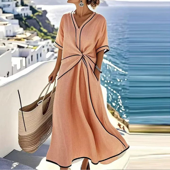 Moria | Elegantes Taillenkleid mit V-Ausschnitt 2