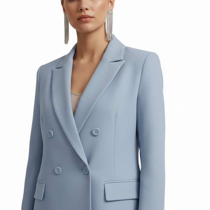 Natascha | Eleganter Damen Anzug Blau – Zweireihig, Maßgeschneidert &amp; Festlich 5