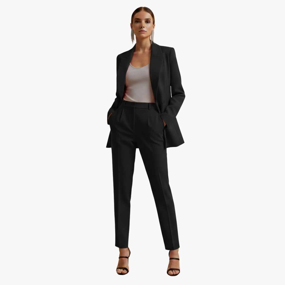 Natascha | Eleganter Damen Anzug Blau – Zweireihig, Maßgeschneidert &amp; Festlich 7