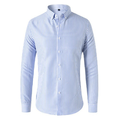 Nathono | Elegantes Gestreiftes Herrenhemd Slim Fit 4