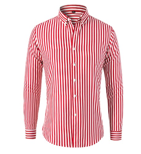 Nathono | Elegantes Gestreiftes Herrenhemd Slim Fit 5