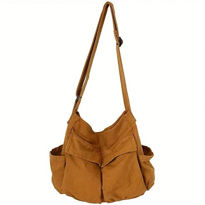 Nele | Geräumige Canvas Tragetasche mit Mehreren Taschen 0