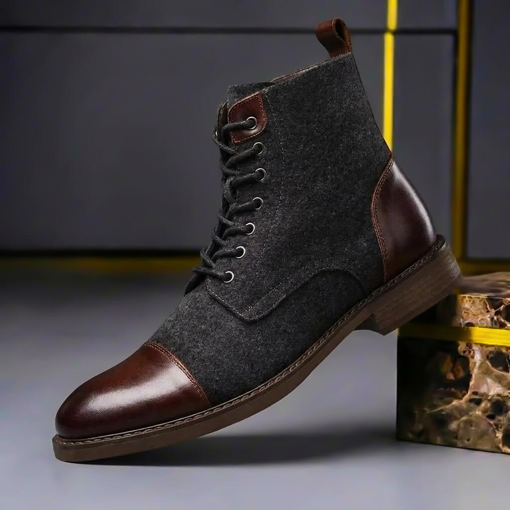 Nicholas | Außergewöhnlich warme und hochwertige Leder Wollstiefel 1
