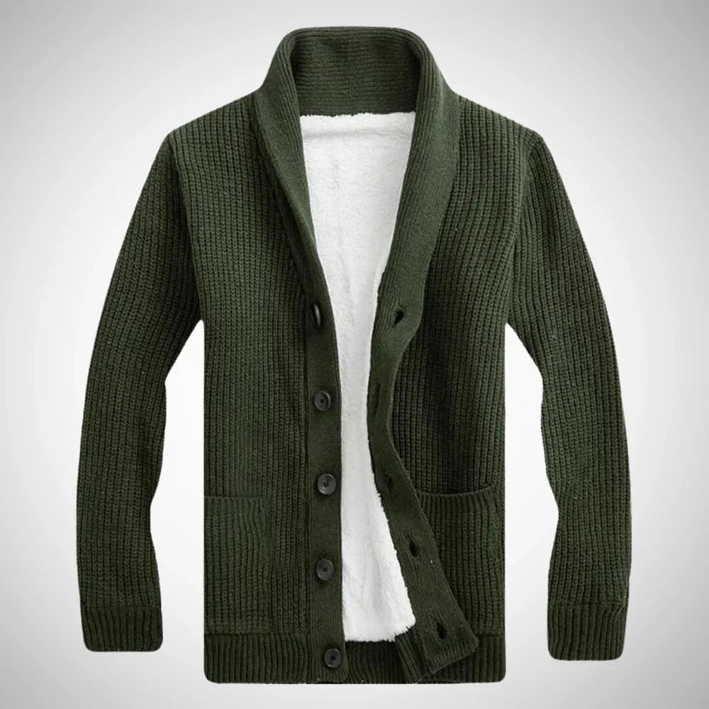 Niklas | Stilvolle Fleece-Winterstrickjacke 0