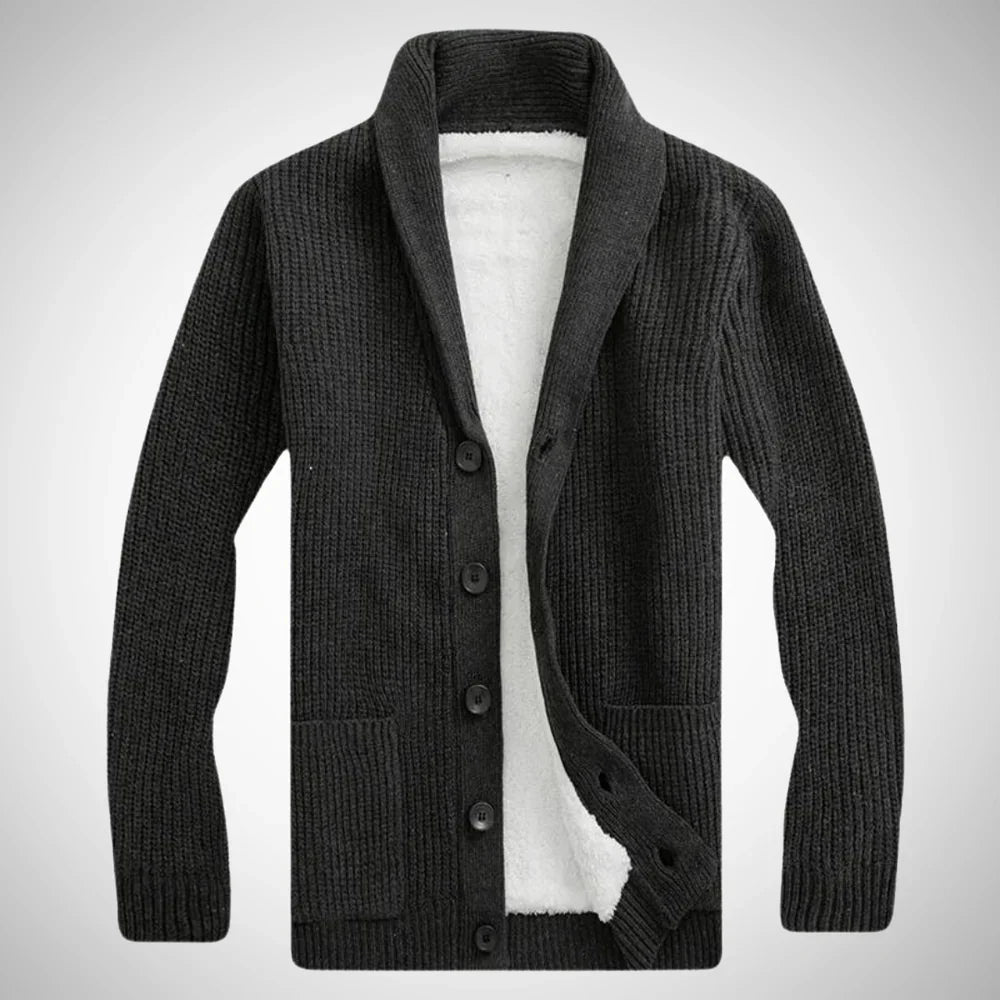 Niklas | Stilvolle Fleece-Winterstrickjacke 3