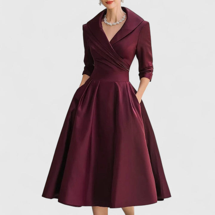 Nivara | Elegantes Midikleid mit V-Ausschnitt 2