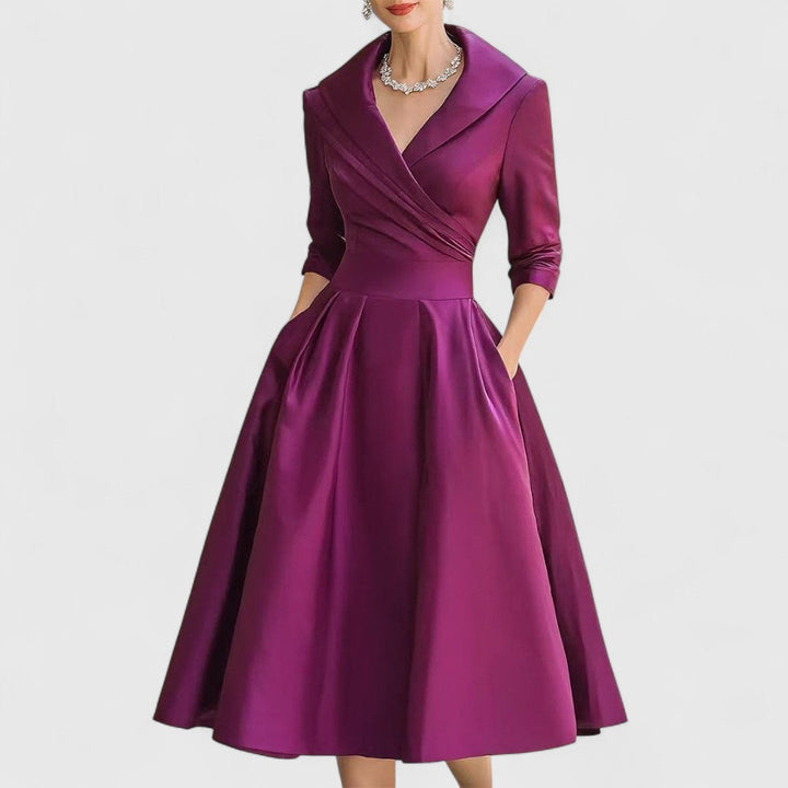 Nivara | Elegantes Midikleid mit V-Ausschnitt 3