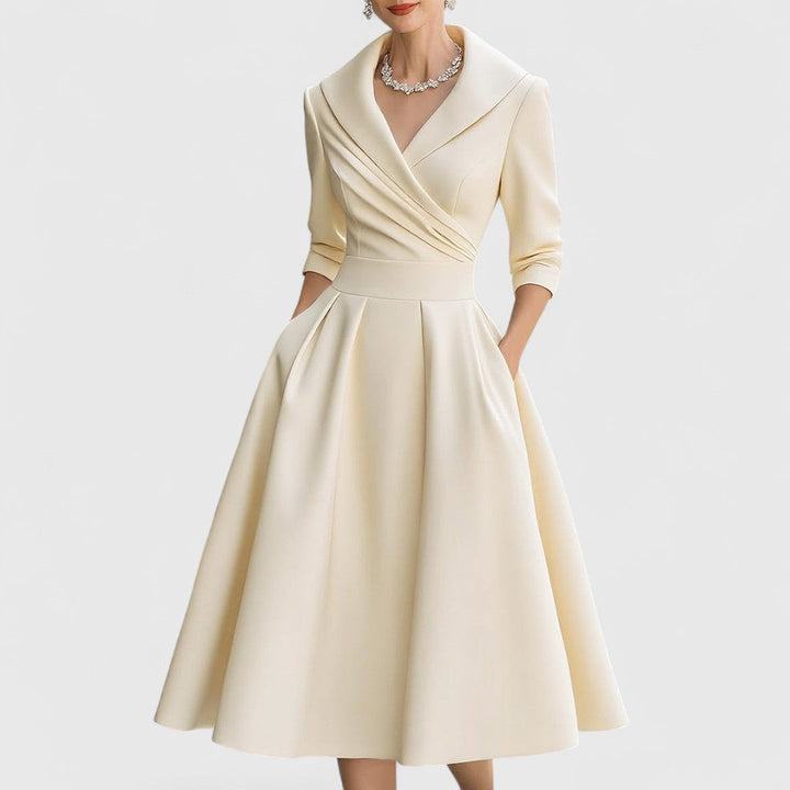 Nivara | Elegantes Midikleid mit V-Ausschnitt 4