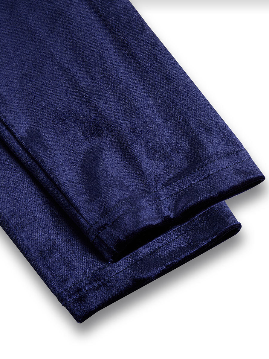 Nivaro | Elegantes Samt Damenkleid Midikleid 7