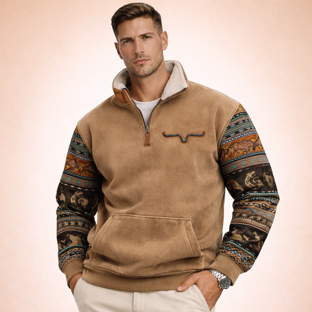 Noah | Gemütlicher, moderner Viertelreißverschluss-Pullover 2