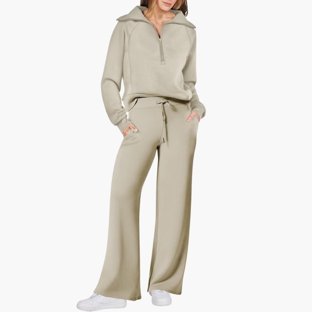 Nora | Elegantes, Bequemes Lounge-Set mit Halbreißverschluss und Weitem Bein 20