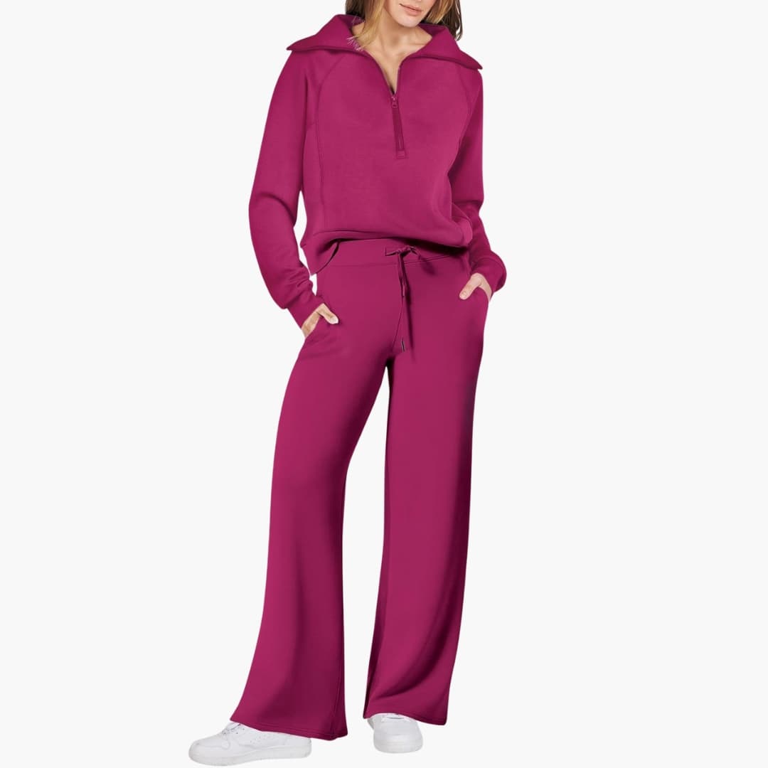Nora | Elegantes, Bequemes Lounge-Set mit Halbreißverschluss und Weitem Bein 21