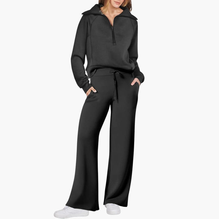 Nora | Elegantes, Bequemes Lounge-Set mit Halbreißverschluss und Weitem Bein 5