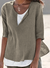 George | Exclusive linen blend blouse in layered look