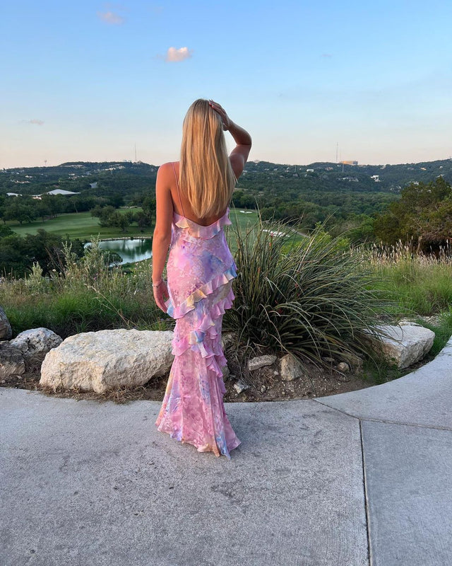 Nora | Maxikleid Sommer Elegante Fließende Silhouette Rüschen Design 0