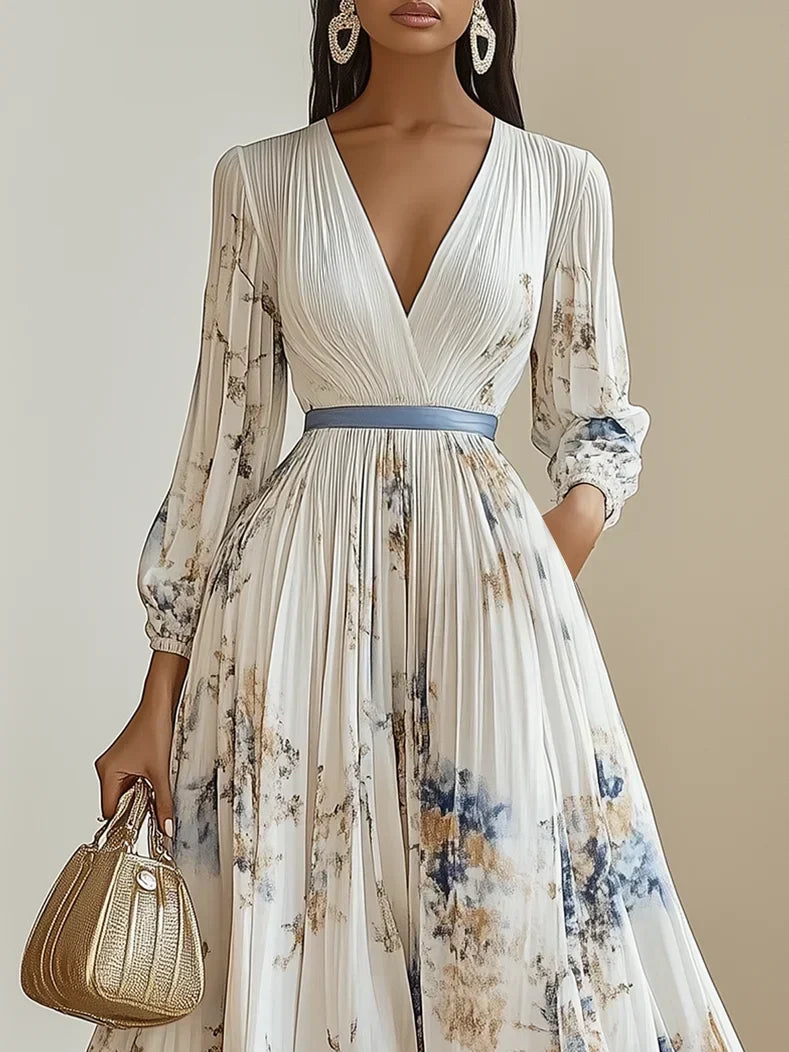 Nora | Maxikleid mit langen Ärmeln und Blumenmuster 2
