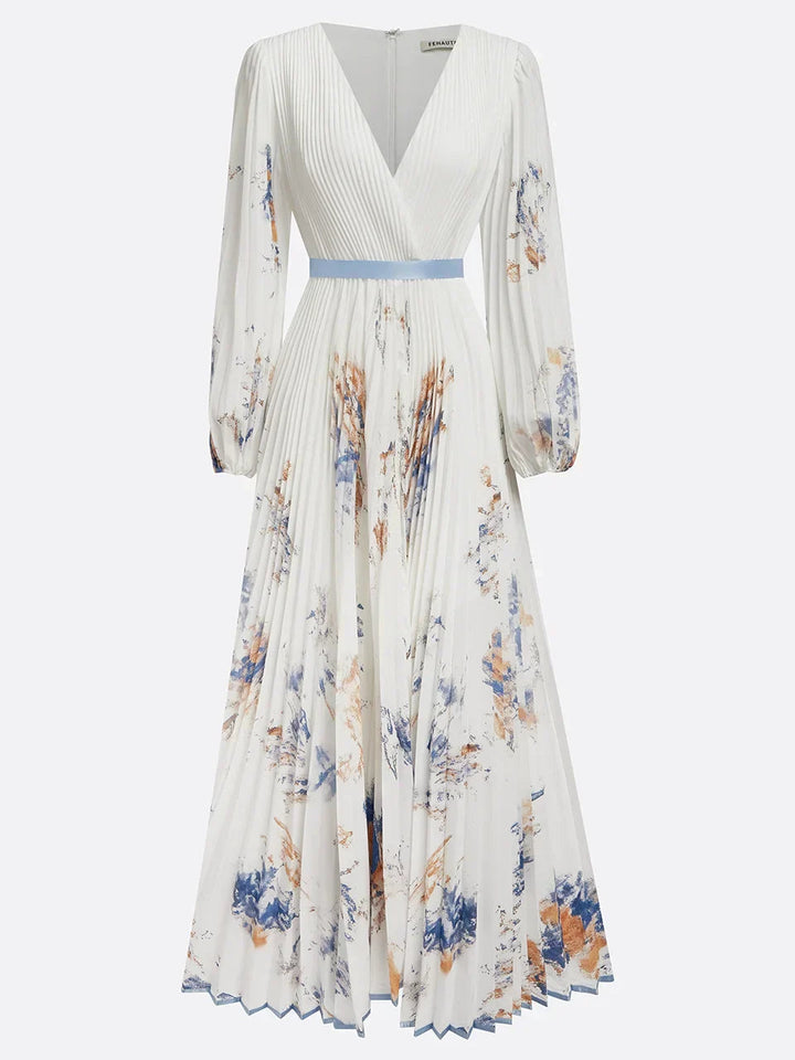 Nora | Maxikleid mit langen Ärmeln und Blumenmuster 3