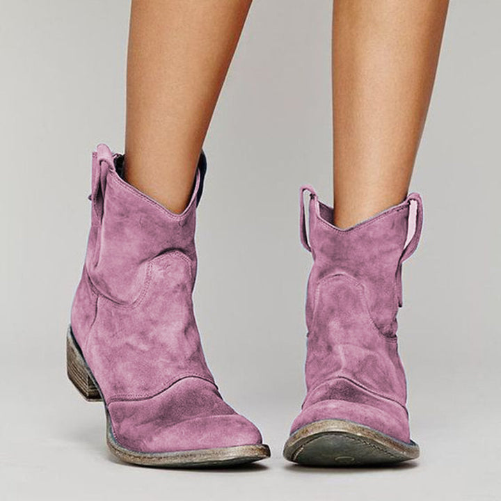 Nubri | Elegante Wildleder-Stiefeletten mit Blockabsatz 5