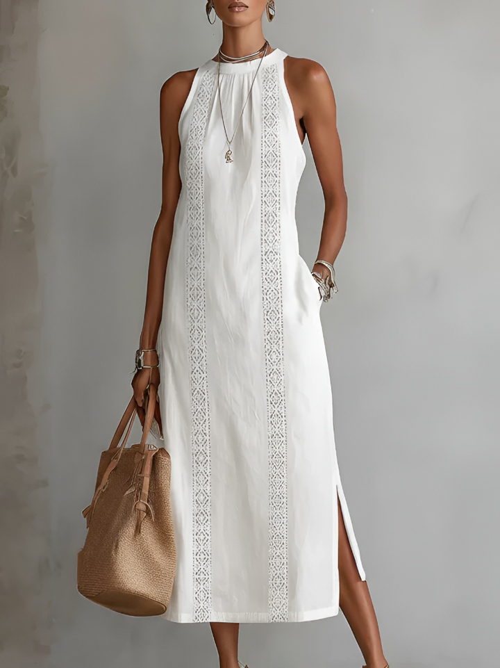 Octavia | Elegantes, Besticktes &amp; Ärmelloses Damen Midikleid 0