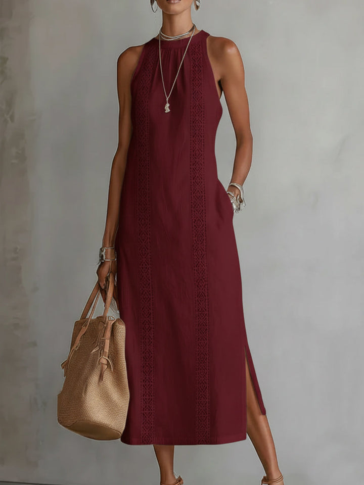 Octavia | Elegantes, Besticktes &amp; Ärmelloses Damen Midikleid 7