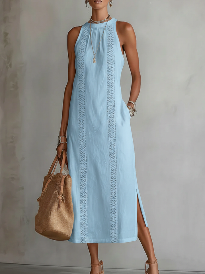 Octavia | Elegantes, Besticktes &amp; Ärmelloses Damen Midikleid 8