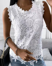 Anna | Elegant sleeveless lace top for women