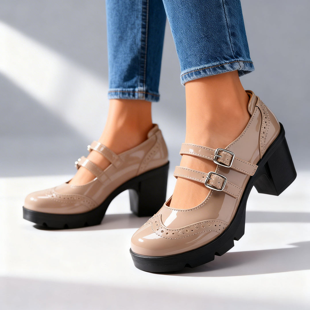 Olivia | Damen Schuhe Schuhe Damen Mary Jane Blockabsatz Elegant Vintage Stil 4