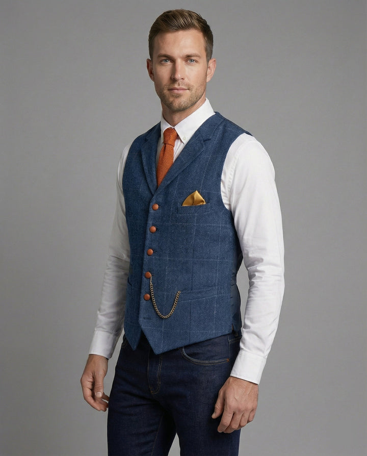 Olivian | Stilvolle, Vielseitige &amp; Klassische Herren Vintage-Weste 0